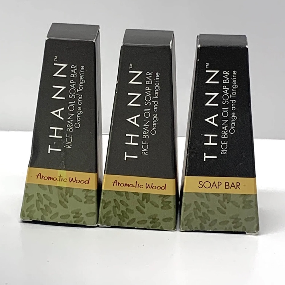 Thann Aromatic Wood Rice Bran Oil Body Soap (Set of 3)